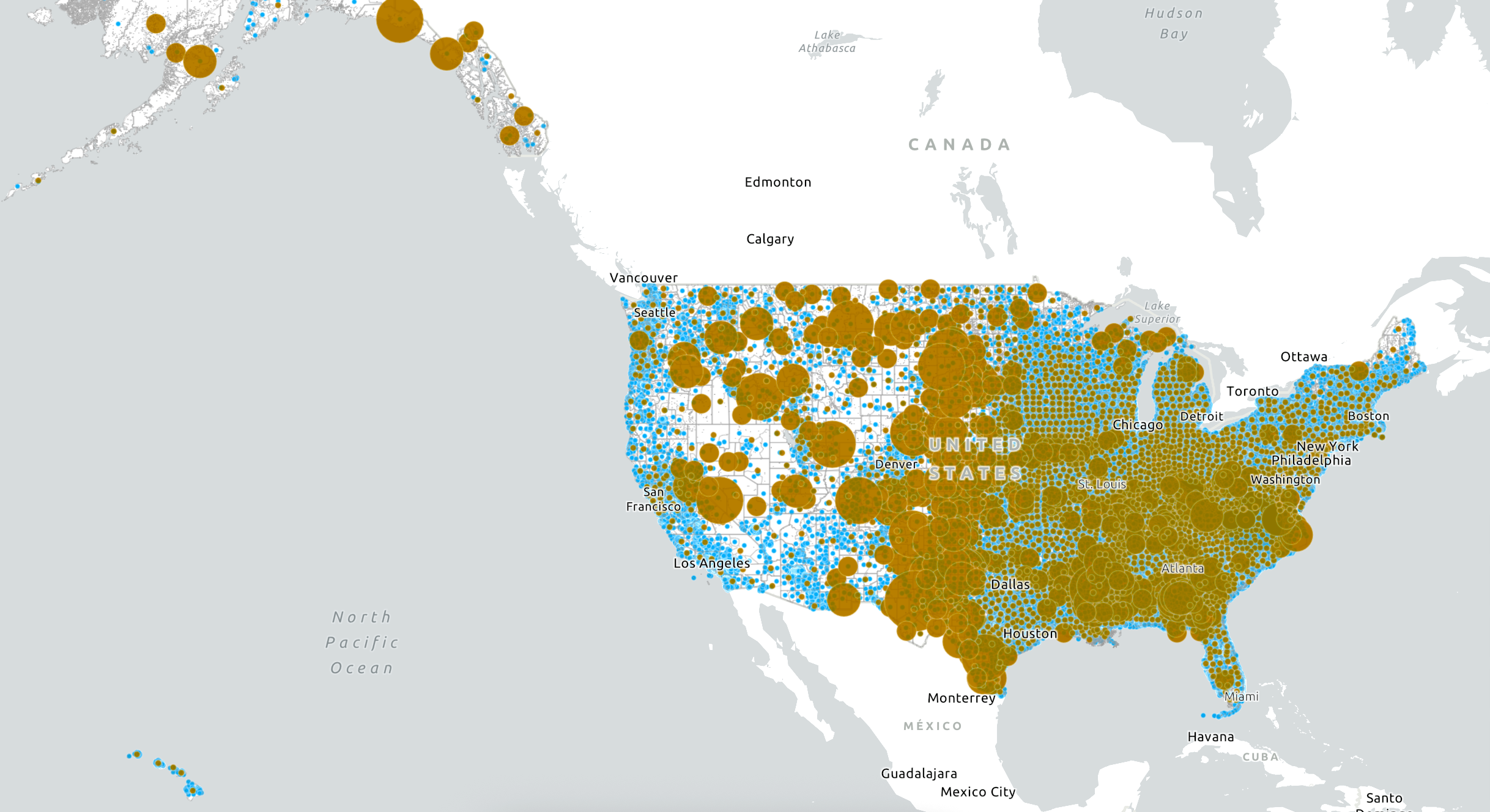 USA unemployment rate web map thumbnail